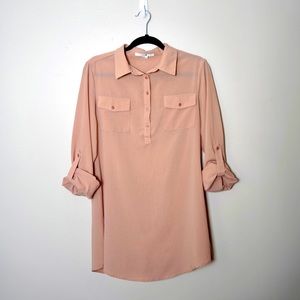 Tan long-sleeve tunic